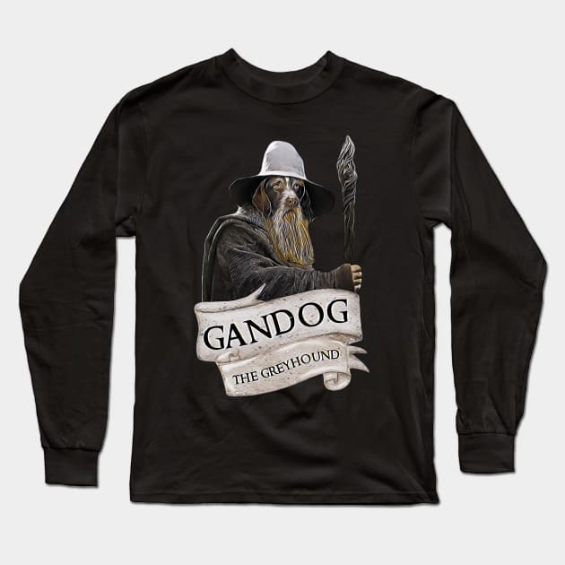 Gandog the Greyhound - Fantasy - Funny Long Sleeve T-Shirt by Fenay-Designs